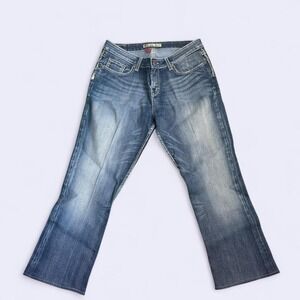 BKE Kate Women's Size 33 Blue Denim Western Bootcut Jeans‎ 26" Ins